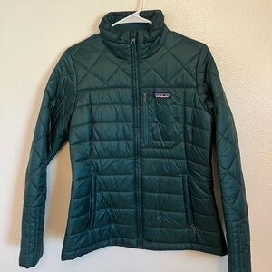 Dark Green Patagonia Puffer Jacket Small